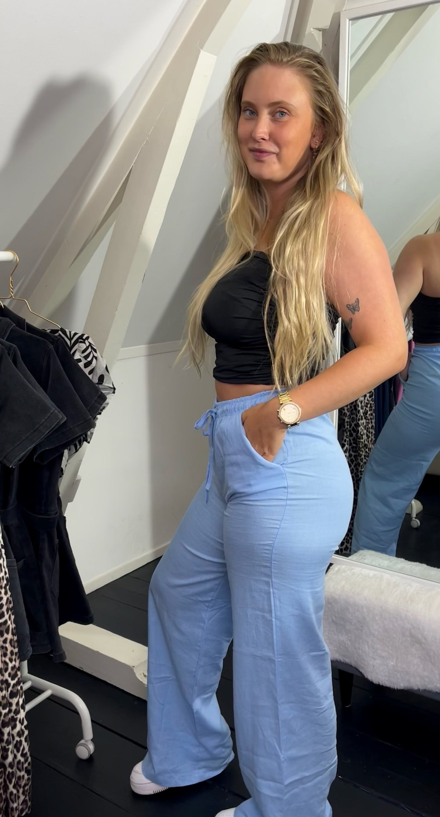Linnen blue (tall)