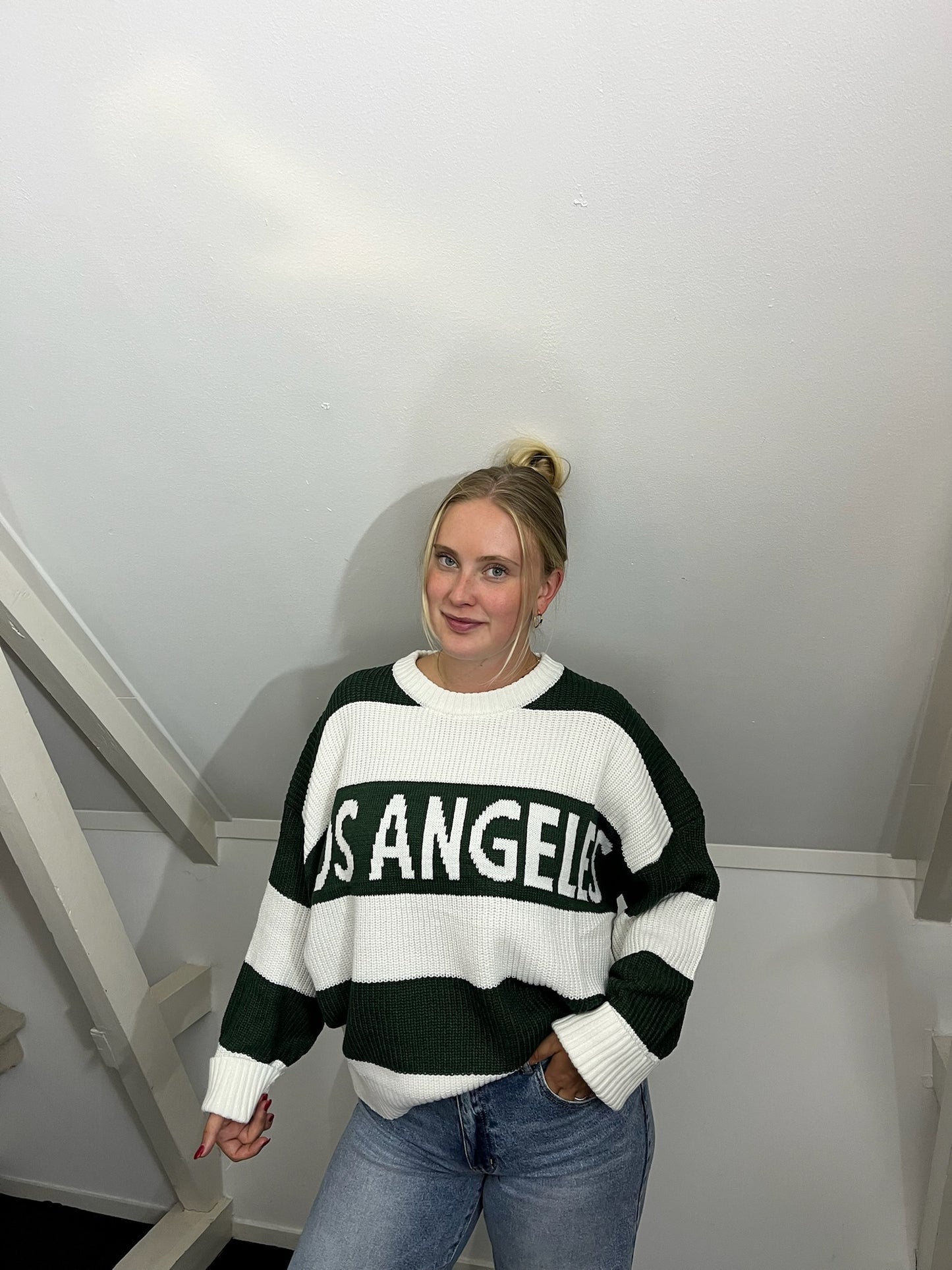 Los Angels trui groen/wit